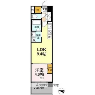 ロイヤルパークス仙台青葉通【908号室】の間取り