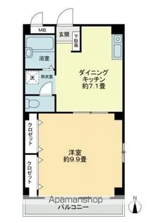フィネス新開【3階】の間取り