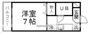 ピースフル錦町(家具家電付)【102号室】の間取り