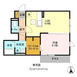 グレイスフィールド【1階】の間取り