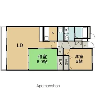 マンションヴェルテスⅡ【4階】の間取り