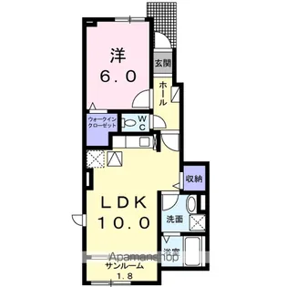 メゾン オハナ【1階】の間取り