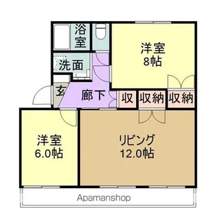 野知マンションB【3階】の間取り