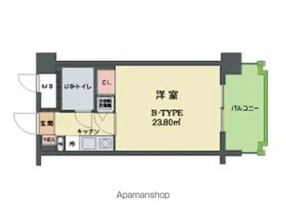 エクセランス・ド・天神【408号室】の間取り
