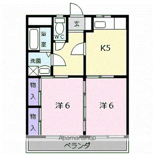 サンライズ・レジデンス【2階】の間取り