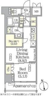 ザ・パークハビオ神楽坂レジデンスSOUTH【10階】の間取り