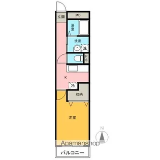 ソレアード・K・S【4階】の間取り