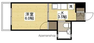 カーサ南大正【201号室】の間取り