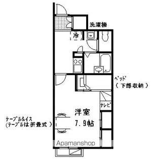 レオパレスKLAVIER【102号室】の間取り