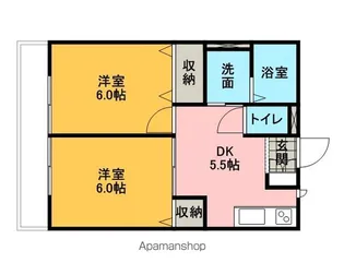 マリーンハイム【201号室】の間取り