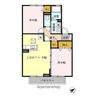 フォースリン ロード【1階】の間取り