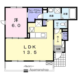 レジデンス本荘B【1階】の間取り