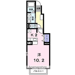 フルール・ミニヨン B【1階】の間取り