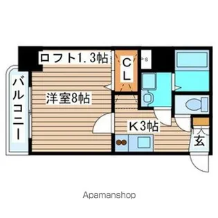 榴岡レジデンス壱番館【8階】の間取り