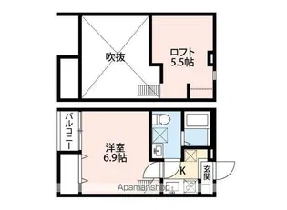 ドルフ柏【1階】の間取り