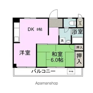大羽ロイヤルマンション【403号室】の間取り