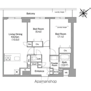 HF押上レジデンス【7階】の間取り