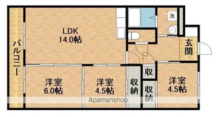 マンションブリッランテ【4階】の間取り