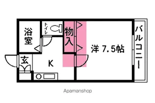 ウエルネス八木山【102号室】の間取り