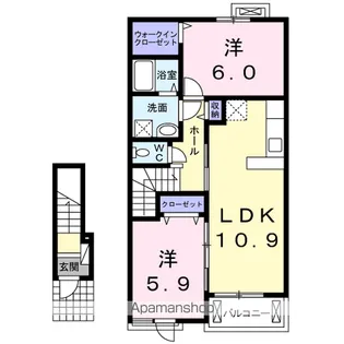 フレシールⅡ【2階】の間取り