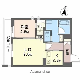 フォルビート八橋【109号室】の間取り
