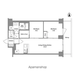 KDXレジデンス上板橋【3階】の間取り