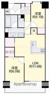 アルファステイツ岡山駅前【9階】の間取り