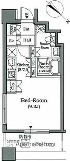 ホライズンプレイス赤坂【13階】の間取り