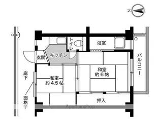 ビレッジハウス久保1号棟【2階】の間取り
