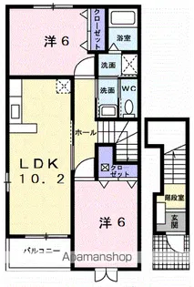 ツイン パディーA【2階】の間取り