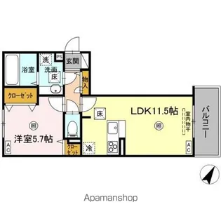 ミル・ルミエールⅡ【1階】の間取り