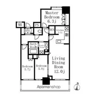 3LDKの間取り画像