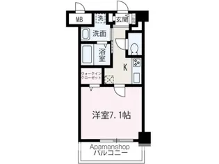 KーCUBE新座【104号室】の間取り