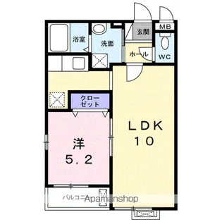 フルー リール【2階】の間取り