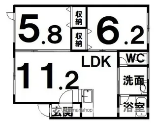 メゾンセレスト【2階】の間取り