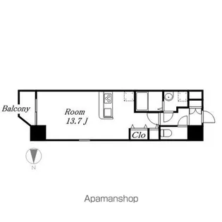 グランパークタワー【8階】の間取り