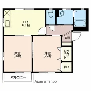アンシャンテKOMATSUⅡ【201号室】の間取り