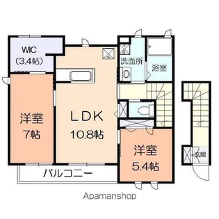 カーサ それいゆB棟【2階】の間取り