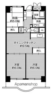 ビレッジハウス浜松タワー1号棟【101号室】の間取り