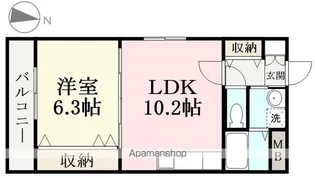 ルシェリア【403号室】の間取り