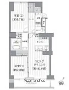 T’S GARDEN北柏 2号棟【6階】の間取り