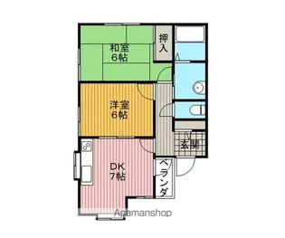 柴原ロコハイツ【1階】の間取り