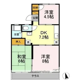神取ハイツ【1階】の間取り