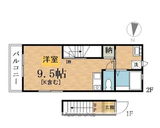 アクアシティ片倉【2階】の間取り