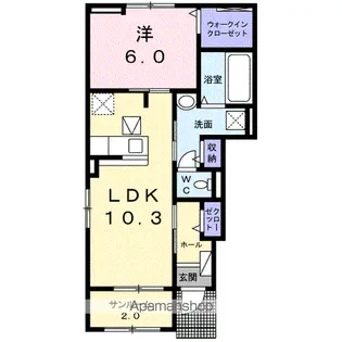 ノーヴァ ビータⅢ A【1階】の間取り