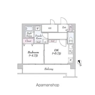 東京都新宿区神楽坂3丁目【マンション】の間取り