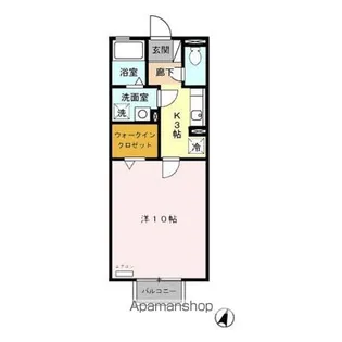 1Kの間取り画像