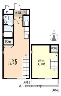 アスプラス山越【7階】の間取り