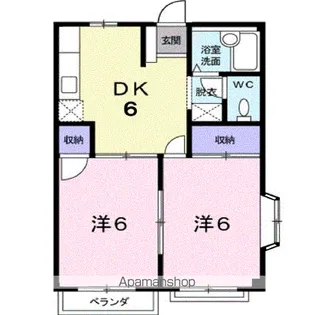 エルディムはせ【2階】の間取り