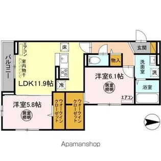 K・TELLUS (ケー・テルース)【1階】の間取り